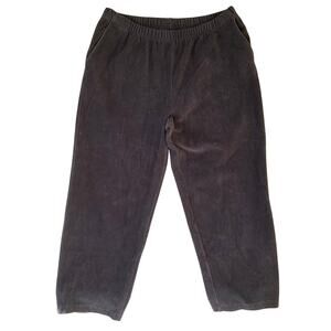 Lands' End Women Casual Velvet Pants size L/P (14/16). Purple